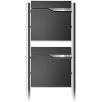 Metzler Standbriefkasten | 2er vertikal | personalisiert mit Gravur | Eisenglimmer