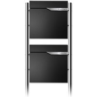 Metzler Standbriefkasten | 2er vertikal | personalisiert mit Gravur | Schwarz