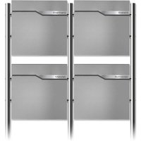 Metzler Standbriefkasten Mehrfamilienhaus | 4er | personalisiert mit Gravur | Grau