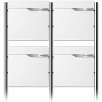 Metzler Standbriefkasten Mehrfamilienhaus | 4er | personalisiert mit Gravur | Weiß