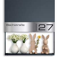 Metzler Dekorahmen für Briefkästen | Dekoregal in RAL 7016 Anthrazit | Frame K