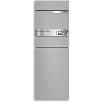 Metzler Standbriefkasten mit Zeitungsfach aus hochwertigem Stahl | Grau | Alves