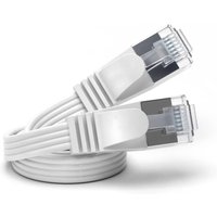 Metzler Patchkabel flach | Cat.6 | weiß |15 cm
