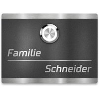 Metzler Türklingel Edelstahl | Eisenglimmer | Klingeltaster LED optional | Heidi