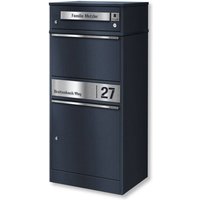 Metzler Funk-Paketbox mit Klingel & Briefkasten | personalisiert mit Gravur | Anthrazitgrau | Bispo Funk