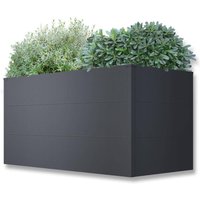 Metzler XXL Hochbeet für den Garten | Pulverbeschichtet | Eisenglimmer | 150 x 75 x 77 cm