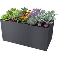 Metzler XXL Hochbeet für den Garten | Pulverbeschichtet | Eisenglimmer | 150 x 75 x 77 cm