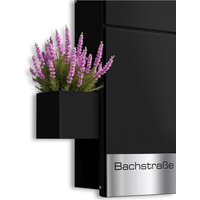Metzler Blumenkasten für Briefkästen | Schwarz | Cubic I