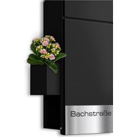 Metzler Blumenkasten für Briefkästen | Schwarz | Cubic H