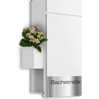 Metzler Blumenkasten für Briefkästen | Weiß | Cubic H