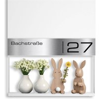 Metzler Dekorahmen für Briefkästen | Dekoregal in Weiß | Frame K