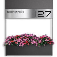 Metzler Dekorahmen für Briefkästen | Blumenkasten in Eisenglimmer | Frame J