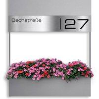 Metzler Dekorahmen für Briefkästen | Blumenkasten in Grau | Frame J