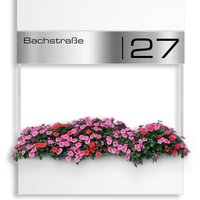 Metzler Dekorahmen für Briefkästen | Blumenkasten in Weiß | Frame J