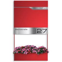 Metzler Briefkasten mit Blumenkasten | personalisiert mit Gravur | Wunschfarbe | Siebert Frame J