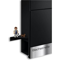 Metzler Regal für Briefkästen | Schwarz | Plate T