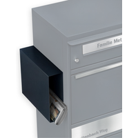 Metzler Zeitungsfach für Paketbox Modellreihe Bispo | RAL 7016 Anthrazit