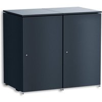 Metzler Mülltonnenbox | 2er | 240l | aus Aluminium | rostfrei & massiv | Anthrazit RAL 7016