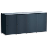 Metzler Mülltonnenbox | 4er | 240l | aus Aluminium | rostfrei & massiv | Anthrazit RAL 7016