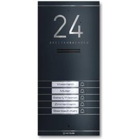 Metzler ADM10 Audio-Türsprechanlage | 5 Klingeltaster | Mit austauschbarem Namensschild | Kai