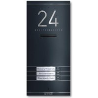 Metzler ADM10 Audio-Türsprechanlage | 3 Klingeltaster | Mit austauschbarem Namensschild | Kai