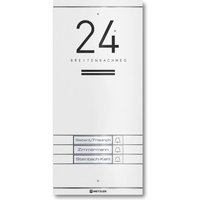 Metzler ADM10 Audio-Türsprechanlage | 3 Klingeltaster | Mit austauschbarem Namensschild | Weiß | Kai
