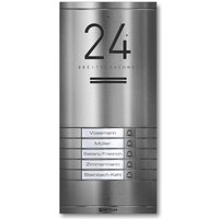 Metzler ADM10 Audio-Türsprechanlage | 5 Klingeltaster | Mit austauschbarem Namensschild | Edelstahl | Kai