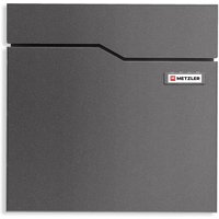 Metzler Briefkasten mit Sichtfenster | mit austauschbarem Namensschild | Eisenglimmer | Hoffmann SF