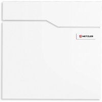 Metzler Briefkasten mit Sichtfenster | mit austauschbarem Namensschild | Verkehrsweiß | Hoffmann SF