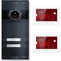 Metzler VDM10 2.0 Video-Türsprechanlage | Komplettset mit austauschbarem Namensschild | 2 Klingeltaster | Plug & Play | Neo