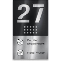 Metzler Funkklingel Edelstahl Schwarz | Selma M2