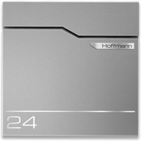 Metzler Briefkasten austauschbares Namensschild | Graualuminium | Hoffmann