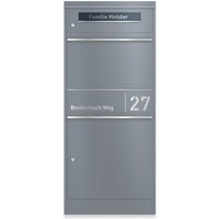 Ersatz Namensschild Gravurplatte aus Edelstahl passend zum Briefkasten & Paketbox Taren