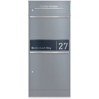 Ersatz Gravurplatte aus Edelstahl passend zum Briefkasten & Paketbox Taren