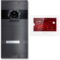 Metzler VDM10 2.0 Video-Türsprechanlage | Komplettset mit austauschbarem Namensschild | 1 Klingeltaster | Plug & Play | Eisenglimmer | Neo