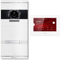 Metzler VDM10 2.0 Video-Türsprechanlage | Komplettset mit austauschbarem Namensschild | 1 Klingeltaster | Plug & Play | Weiß | Neo