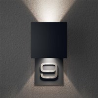 Metzler LED Hausnummer | Außenleuchte mit Hausnummernschild | Anthrazit | Lumic