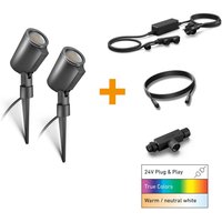 LED Gartenstrahler | Spot Garden C | 24V Garten-Lichtsystem | Bluetooth | Starter-Set