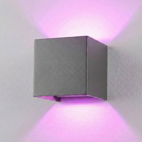 Metzler Up-Down-Light | RGBW | Dimmbar | App-Steuerung | 6,5 W LED Smart-Wandleuchte | Eisenglimmer | Lumic Smart
