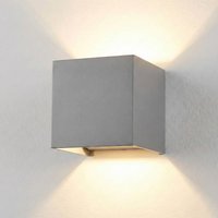 Metzler LED Wandleuchte Up-Down-Light | 6 Watt | LED 3000K Warmweiß | Grau | Lumic