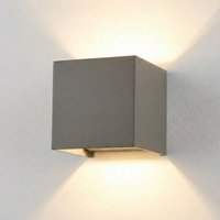 Metzler LED Wandleuchte Up-Down-Light | 6 Watt | LED 3000K Warmweiß | Quarzgrau | Lumic