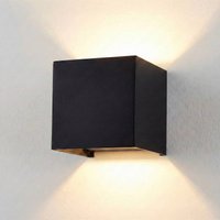 Metzler LED Wandleuchte Up-Down-Light | 6 Watt | LED 3000K Warmweiß | Schwarz | Lumic