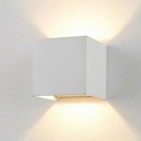 Metzler LED Wandleuchte Up-Down-Light | 6 Watt | LED 3000K Warmweiß | Weiß | Lumic
