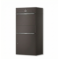 Metzler Paketbox XL mit Briefkasten | Mit austauschbarem Namensschild | Eisenglimmer | Bispo Max RE