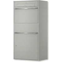 Metzler Paketbox XL mit Briefkasten | Mit austauschbarem Namensschild | Grau | Bispo Max RE