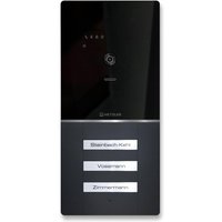 Metzler XDM10 Video-Türsprechanlage mit austauschbarem Namensschild | 2-Draht | 3 Klingeltaster | RAL 7016 Anthrazit | Maxior