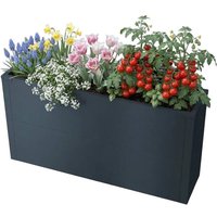 Metzler Hochbeet M für den Garten | kompakte Größe | RAL 7016 Anthrazitgrau | 25 x 100 x 52 cm