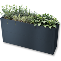 Metzler Hochbeet M für den Garten | kompakte Größe | RAL 7016 Anthrazitgrau | 25 x 100 x 52 cm