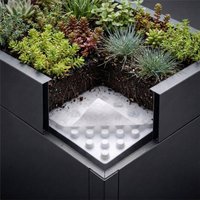 Metzler Drainagematte mit Filtervlies | Drainagematte für Hochbeet 100 × 25 cm | Kompatibel mit S, M & L | Optimierte Wasserableitung