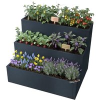 Metzler 3er-Set aus den Hochbeeten S, M und L | RAL 7016 Anthrazitgrau | 75 x 100 x 77 cm